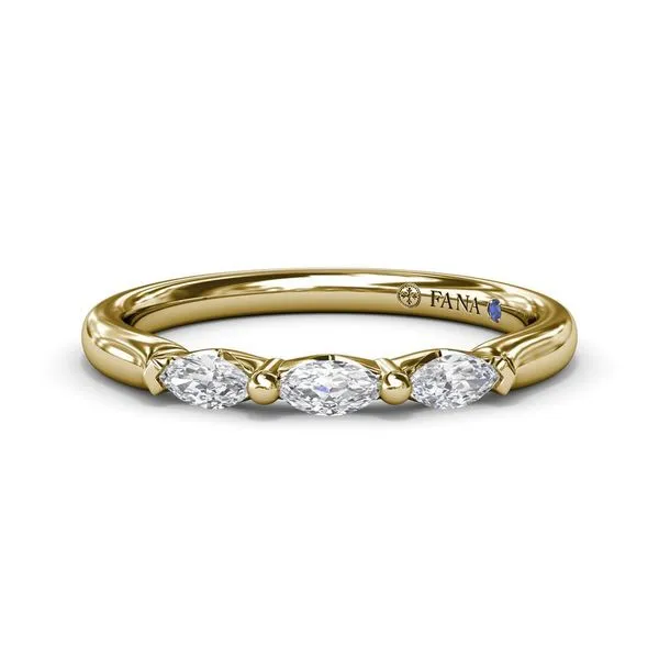 14kt Yellow Gold Marquise Diamond Wedding Band Elgin's Fine Jewelry Baton Rouge, LA