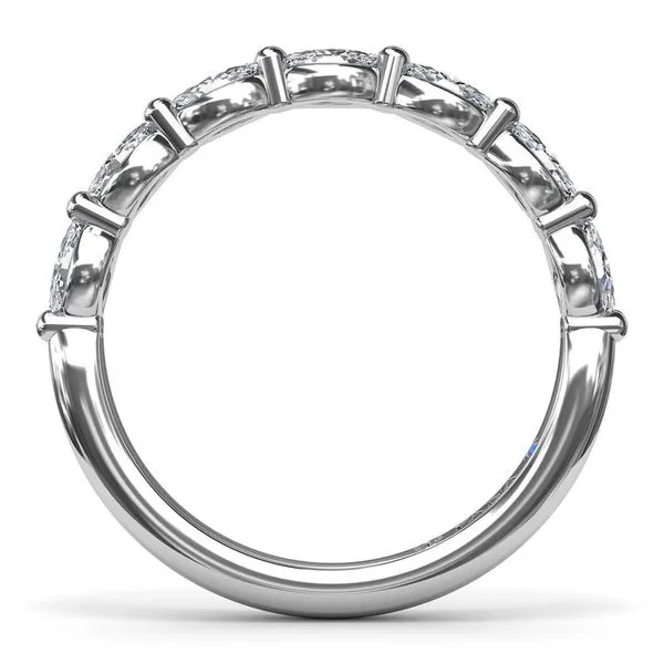 14kt White Gold 0.48cts Total Marquise Shared Prong Diamond Wedding Band Image 2 Elgin's Fine Jewelry Baton Rouge, LA