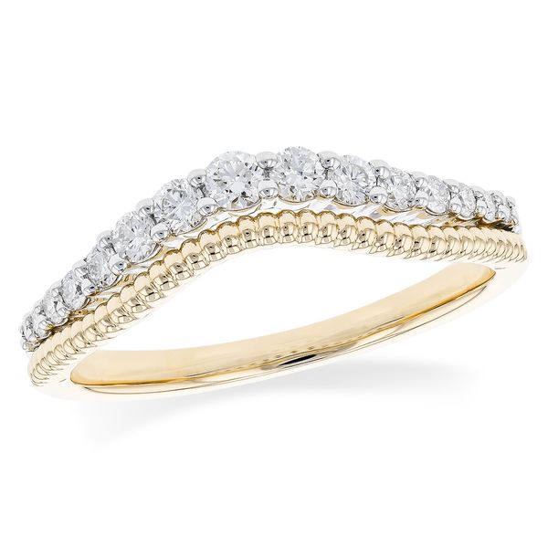 14k Double Row Curve Band Elgin's Fine Jewelry Baton Rouge, LA