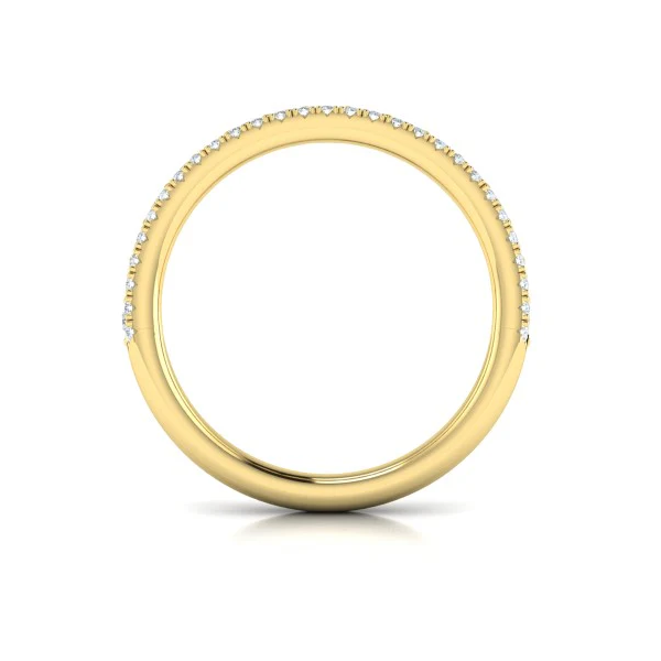 14k Yellow Gold Diamond Duo Stackable Wedding Band Image 2 Elgin's Fine Jewelry Baton Rouge, LA