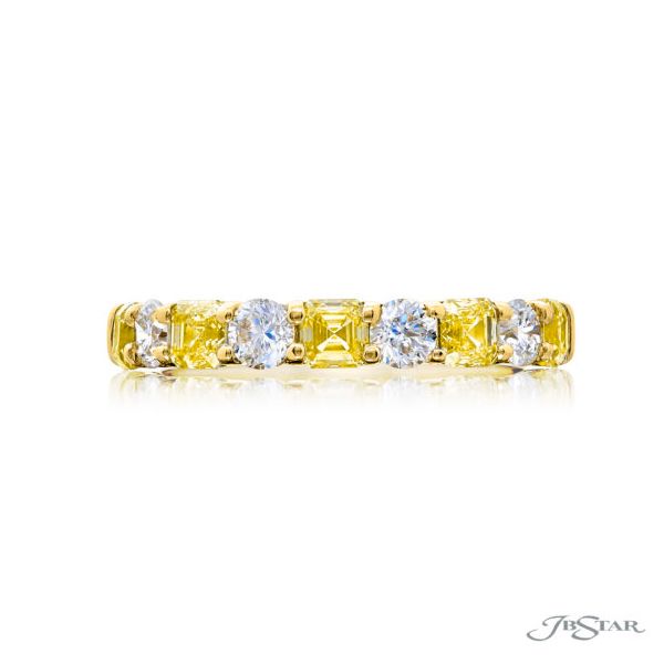 18kt Gold and Platinum Yellow and White Diamond Band Elgin's Fine Jewelry Baton Rouge, LA