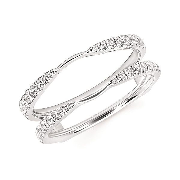 14K White Gold Diamond Ring Guard Elgin's Fine Jewelry Baton Rouge, LA