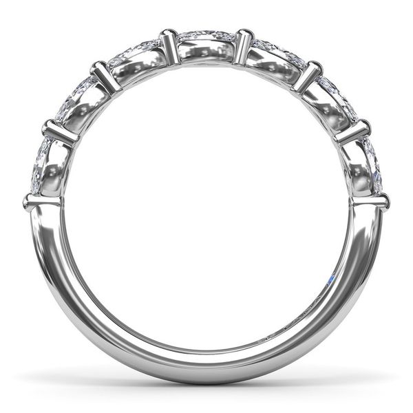 14kt White Gold Marquise Diamond Wedding Band Image 3 Elgin's Fine Jewelry Baton Rouge, LA