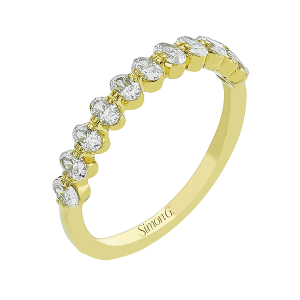 Simon G 18kt Yellow Gold Diamond Wedding Band Elgin's Fine Jewelry Baton Rouge, LA