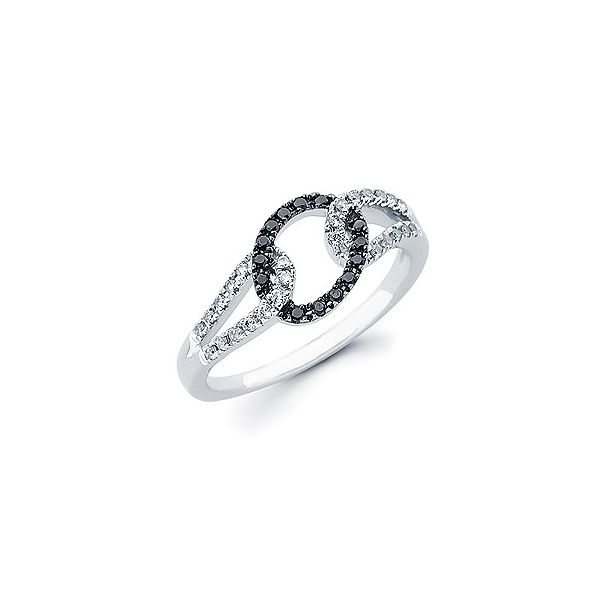 14K White Gold Black and White Diamond Ring Elgin's Fine Jewelry Baton Rouge, LA