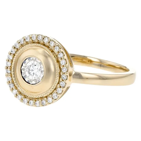 Ladies 14K Yellow Gold Diamond Fashion Ring Image 2 Elgin's Fine Jewelry Baton Rouge, LA