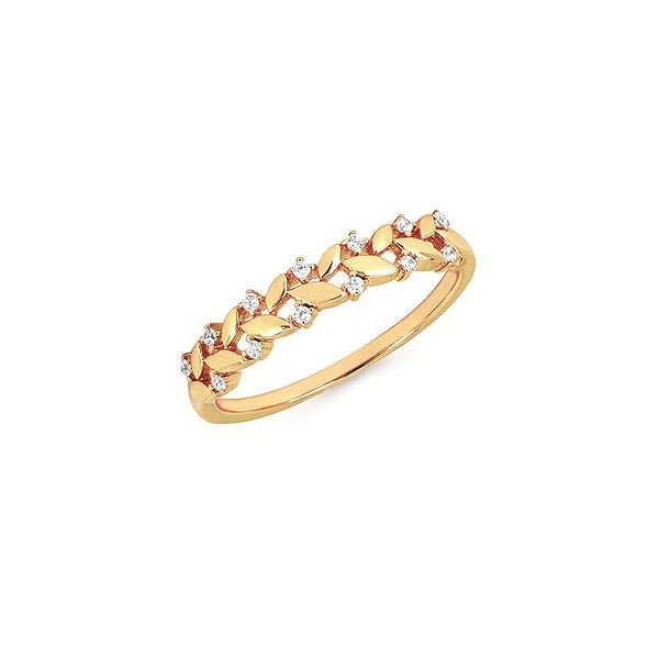 Unique Leaf Design Engagement Ring, Rose Gold Ring ADLR20A