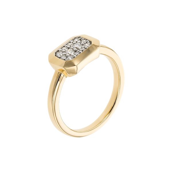 Rectangular East West Diamond Cluster Ring Image 3 Elgin's Fine Jewelry Baton Rouge, LA