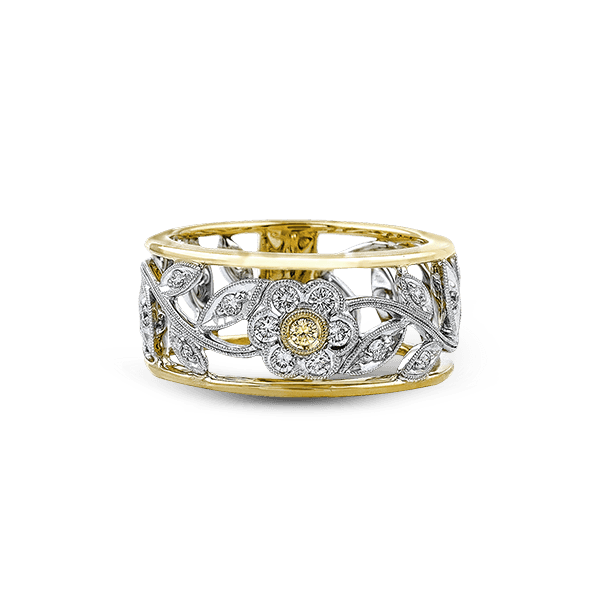 18kt Two Tone Gold Diamond Band Image 2 Elgin's Fine Jewelry Baton Rouge, LA