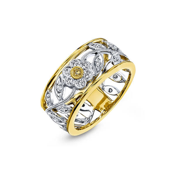 18kt Two Tone Gold Diamond Band Elgin's Fine Jewelry Baton Rouge, LA
