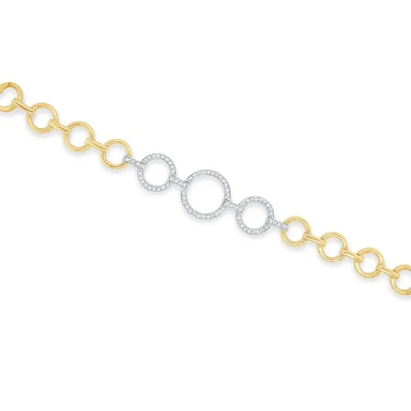 14kt Two Tone Diamond Bracelet Elgin's Fine Jewelry Baton Rouge, LA