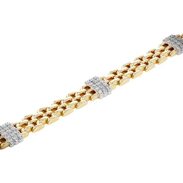 Panther Link Diamond Bracelet Image 2 Elgin's Fine Jewelry Baton Rouge, LA