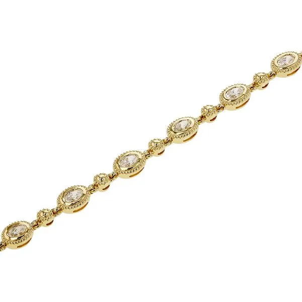 14k Gold Oval Diamond Bracelet Image 2 Elgin's Fine Jewelry Baton Rouge, LA