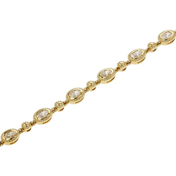 14k Gold Oval Diamond Bracelet Image 2 Elgin's Fine Jewelry Baton Rouge, LA