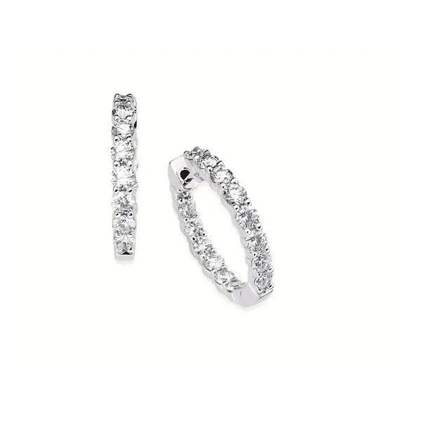 0.63ctw Diamond Hoop Earrings Elgin's Fine Jewelry Baton Rouge, LA