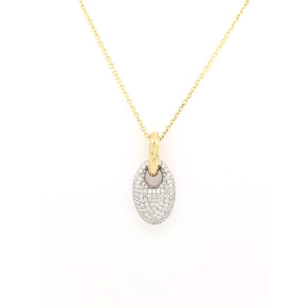 14K Two Tone Gold and Diamond Pendant Elgin's Fine Jewelry Baton Rouge, LA