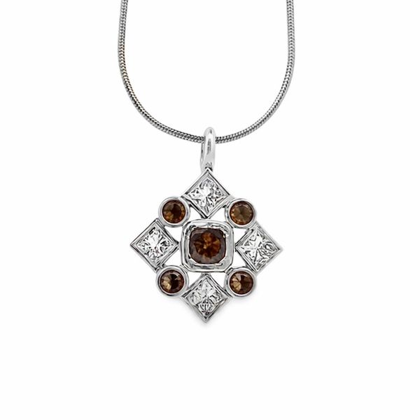 Brown & White Diamond Art Deco Pendant Elgin's Fine Jewelry Baton Rouge, LA