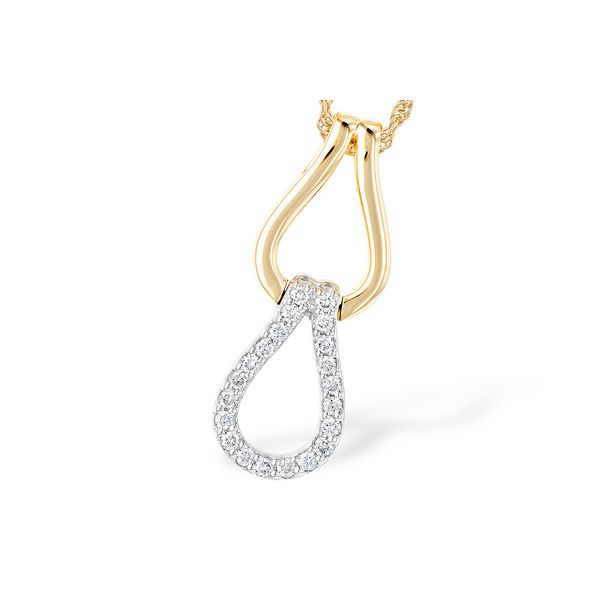 14K Two Tone Diamond Link Necklace Elgin's Fine Jewelry Baton Rouge, LA