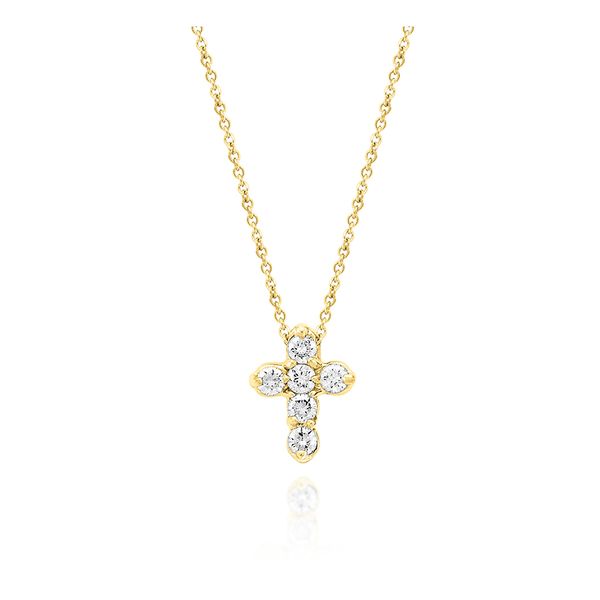 14kt Gold Diamond Cross Necklace Elgin's Fine Jewelry Baton Rouge, LA