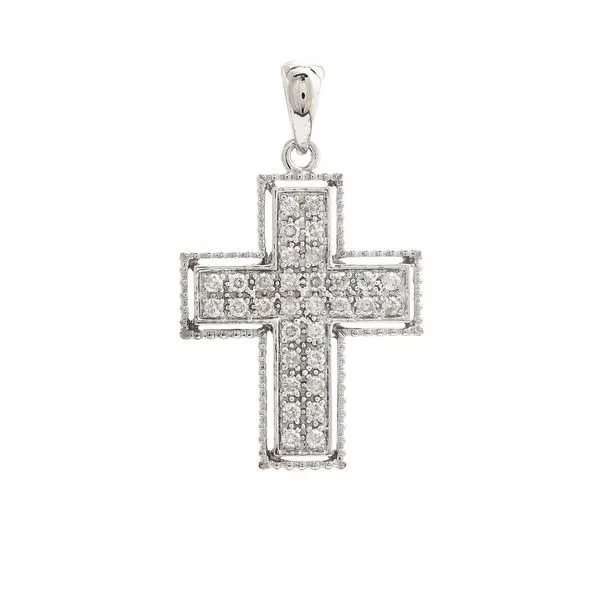 14K White Gold Diamond Cross Elgin's Fine Jewelry Baton Rouge, LA