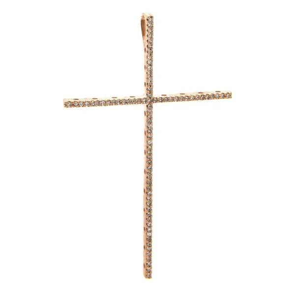 14K Rose Gold Diamond Cross Elgin's Fine Jewelry Baton Rouge, LA