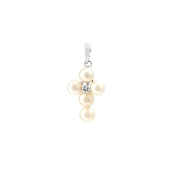 14k Pearl Cross Pendant Elgin's Fine Jewelry Baton Rouge, LA