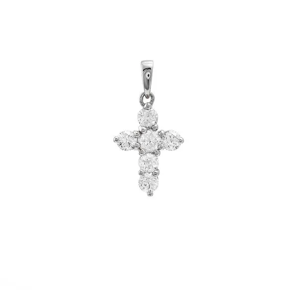 14K White Gold Diamond Cross Elgin's Fine Jewelry Baton Rouge, LA