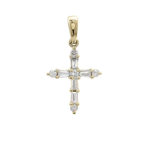 14K Yellow Gold Diamond Cross Elgin's Fine Jewelry Baton Rouge, LA