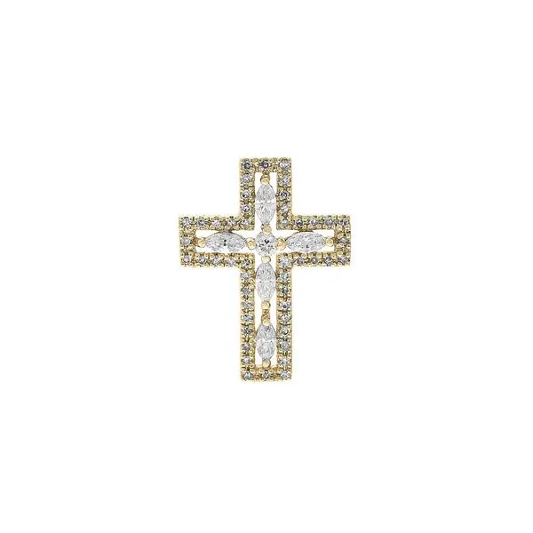 14k Yellow Gold Diamond Cross Pendant Elgin's Fine Jewelry Baton Rouge, LA