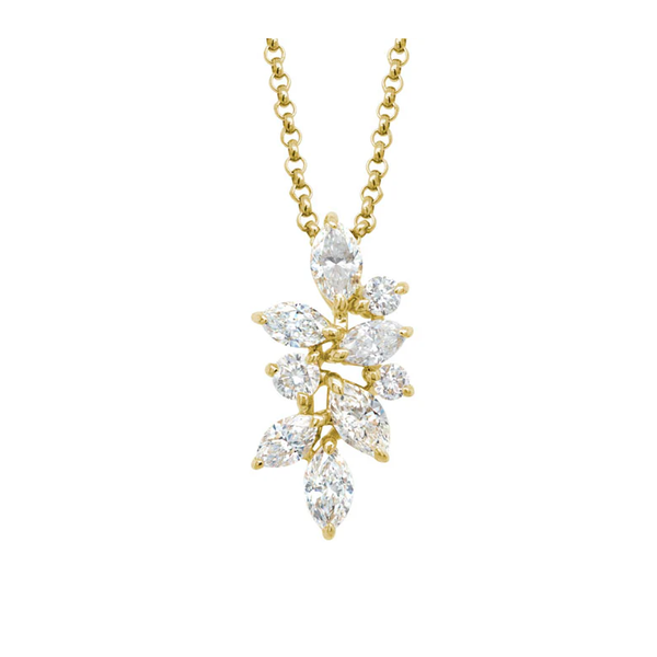 Marquise & Round Diamond Cluster Pendant Elgin's Fine Jewelry Baton Rouge, LA