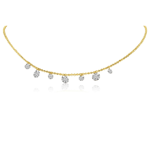 Multi Round Diamond Drop Necklace Elgin's Fine Jewelry Baton Rouge, LA