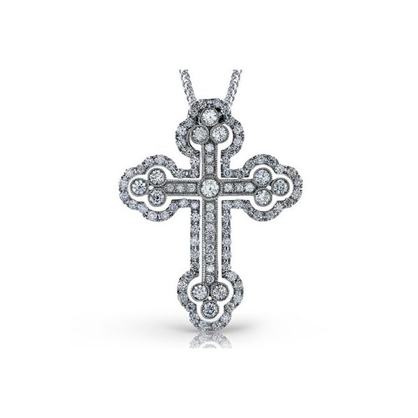 18kt White Gold Diamond Cross Pendant Elgin's Fine Jewelry Baton Rouge, LA