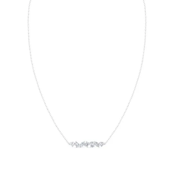 14K Lab Multi Shape Diamond Bar Necklace Elgin's Fine Jewelry Baton Rouge, LA
