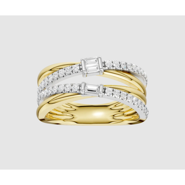 Stackable Baguette & Round Lab Grown Diamond Ring Elgin's Fine Jewelry Baton Rouge, LA