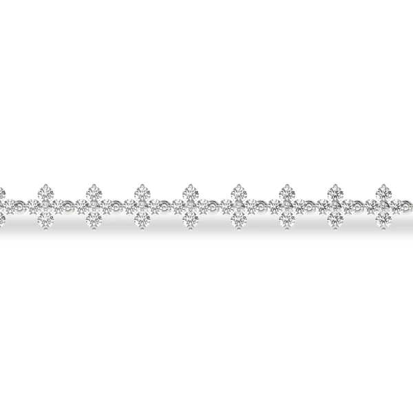 Lab Grown Diamond Flower-Petals Bracelet Image 2 Elgin's Fine Jewelry Baton Rouge, LA