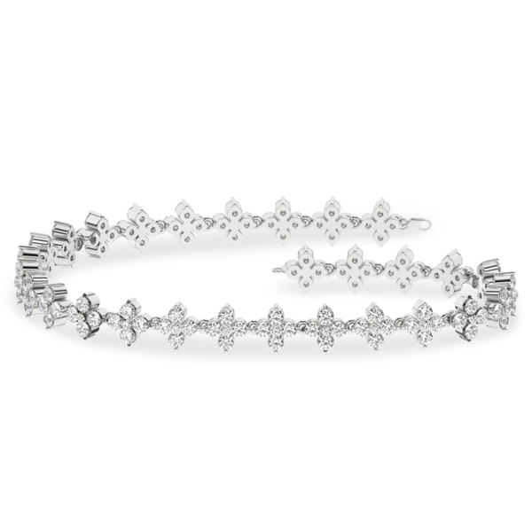 Lab Grown Diamond Flower-Petals Bracelet Elgin's Fine Jewelry Baton Rouge, LA
