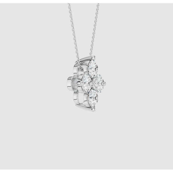 Lab Grown Diamond Petal Pendant Image 2 Elgin's Fine Jewelry Baton Rouge, LA
