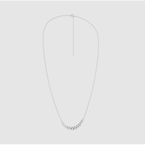 Lab Grown Graduated Diamond Curve Necklace Elgin's Fine Jewelry Baton Rouge, LA