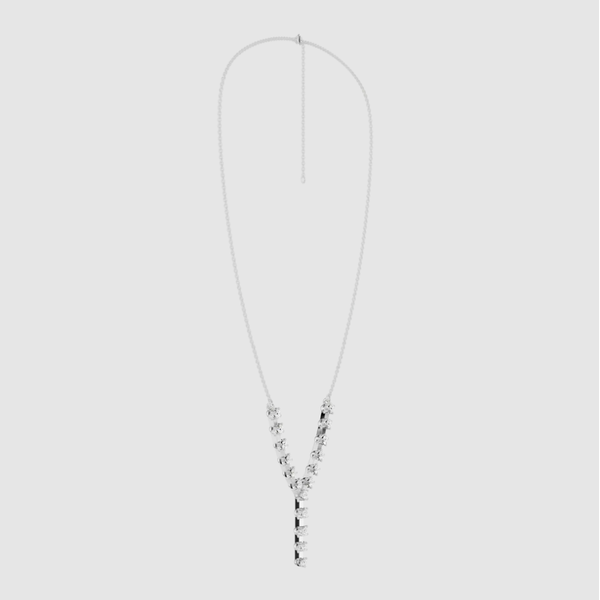 Lab Grown Diamond Y Necklace Image 3 Elgin's Fine Jewelry Baton Rouge, LA