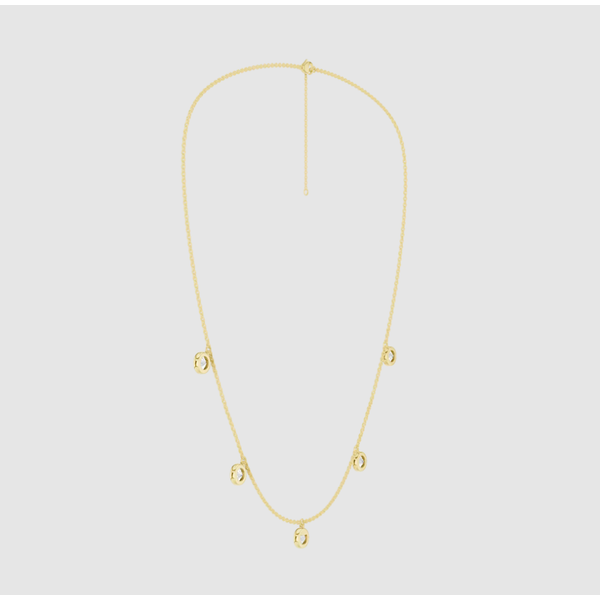 Lab Grown Bezel Drop Station Necklace Elgin's Fine Jewelry Baton Rouge, LA