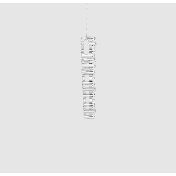 Lab Grown Diamond Cross Pendant Image 2 Elgin's Fine Jewelry Baton Rouge, LA