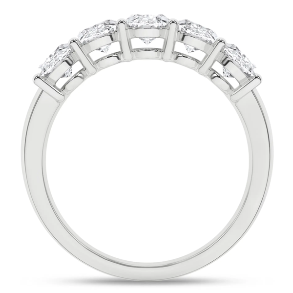 Lab Grown Oval Five Stone Diamond Band Image 2 Elgin's Fine Jewelry Baton Rouge, LA