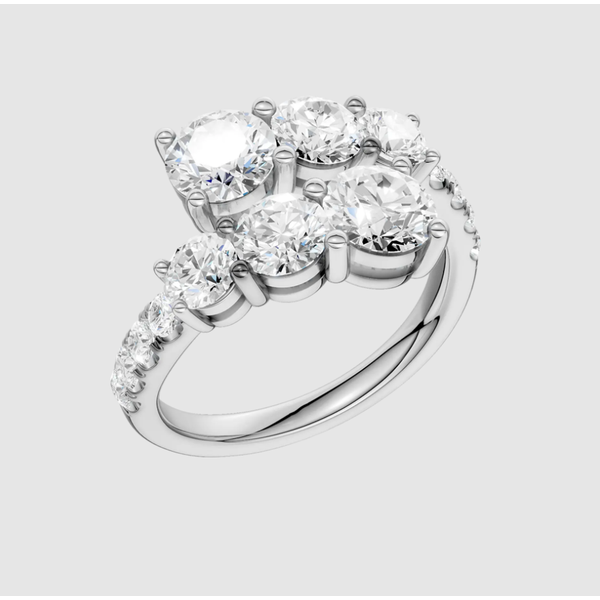 Lab Grown Round Diamond Bypass Ring Image 4 Elgin's Fine Jewelry Baton Rouge, LA
