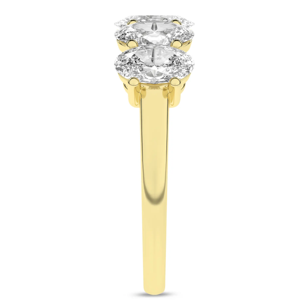 Lab Grown Oval Diamond Five Stone Band Image 3 Elgin's Fine Jewelry Baton Rouge, LA