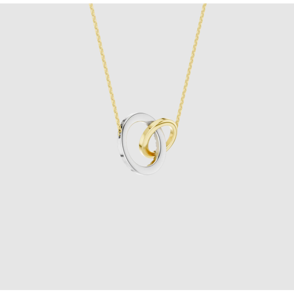 Lab Grown Diamond Interlocking Circle Necklace Image 2 Elgin's Fine Jewelry Baton Rouge, LA