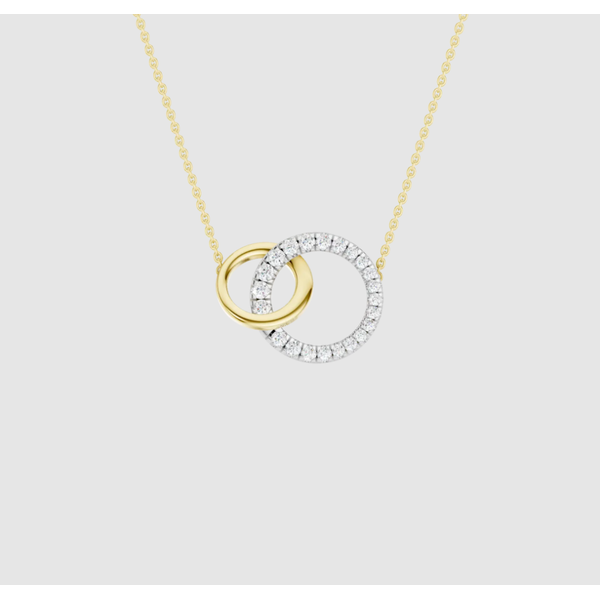 Lab Grown Diamond Interlocking Circle Necklace Elgin's Fine Jewelry Baton Rouge, LA