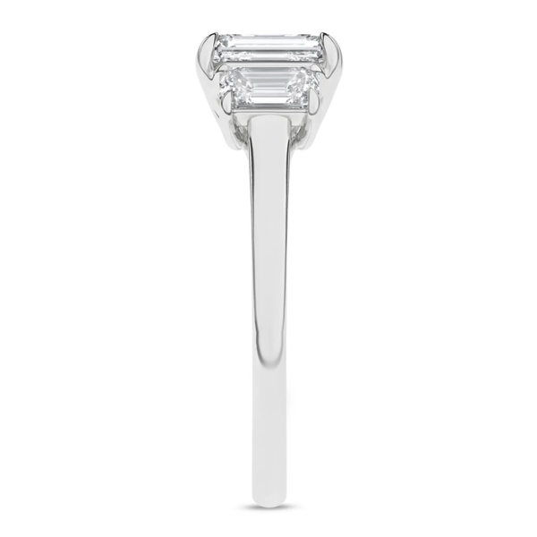 Emerald Cut Three Stone Engagement Ring Image 3 Elgin's Fine Jewelry Baton Rouge, LA
