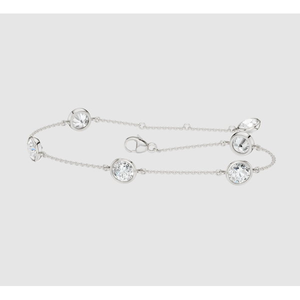 Lab Grown Diamond Bezel Station Bracelet Elgin's Fine Jewelry Baton Rouge, LA