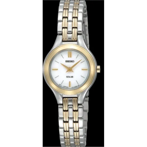 Ladies Seiko Solar Essentials Two Tone Watch Elgin's Fine Jewelry Baton Rouge, LA