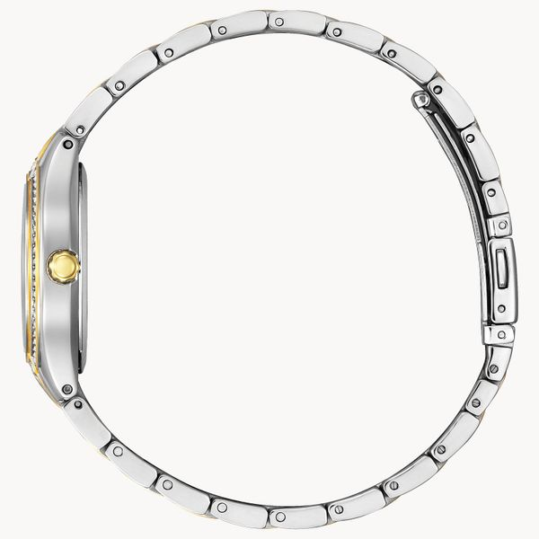 Ladies Citizen Eco-Drive Silhouette Crystal Two Tone Watch Image 2 Elgin's Fine Jewelry Baton Rouge, LA